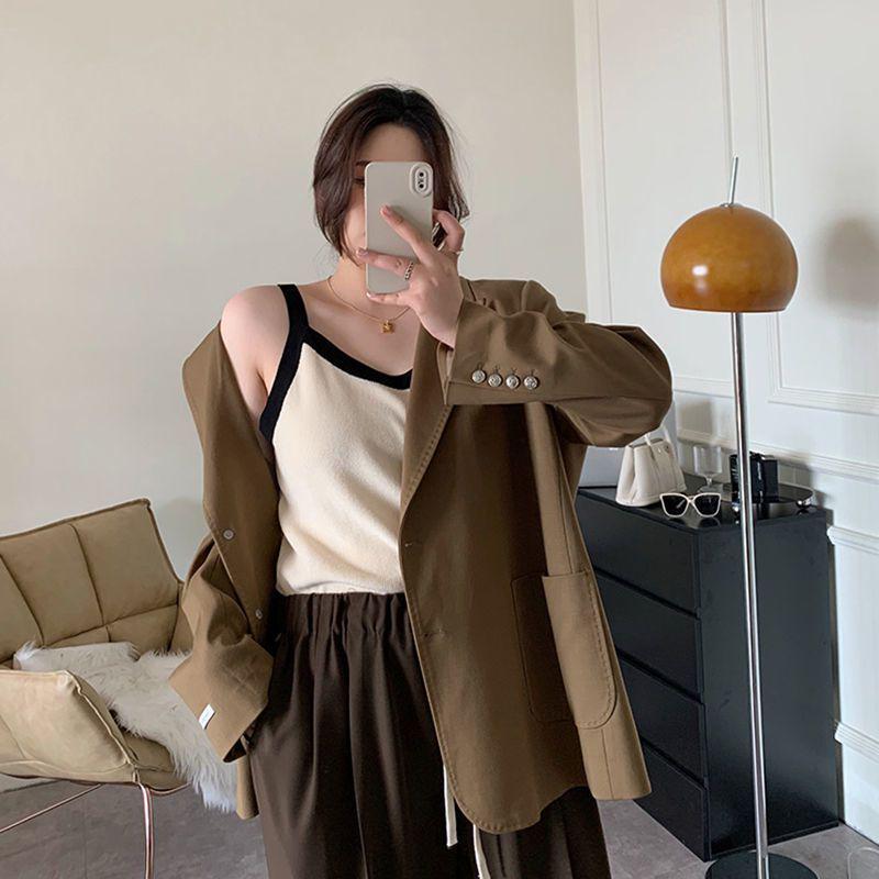 Women's Plus Size Sleeveless Camisole Vest - Loose Fit, Slimming, All-Match for Spring and Summer.