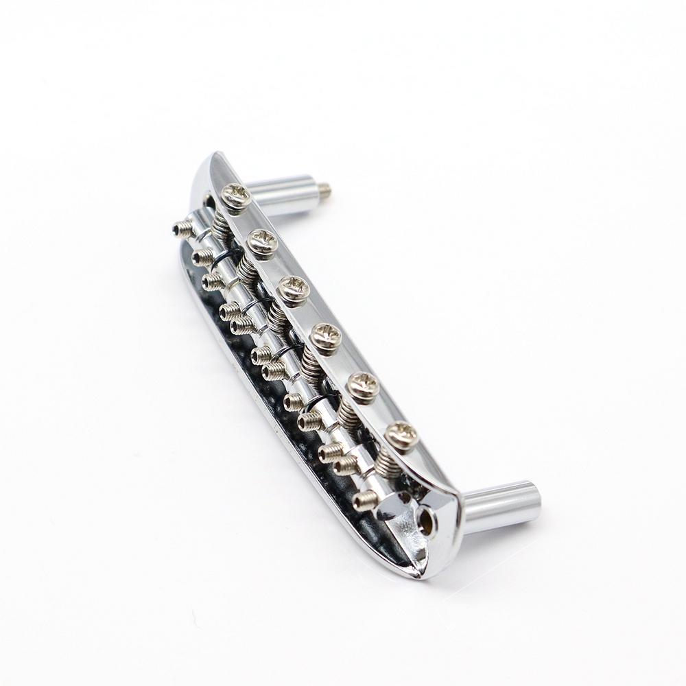 1 Set JM JazzMaster Gitarrenbrücke Verstellbar Gewindet 6 Saitenreiter Gitarrenmeisterbrücke Für E-Gitarre im Meister-Stil