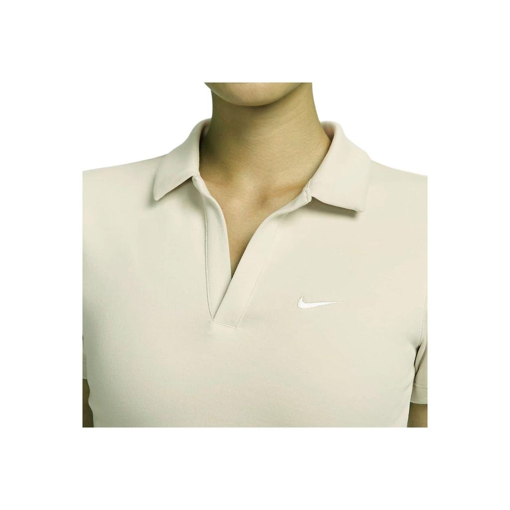 Nike Sportswear Essential Solid Short Sleeve Polo Women Tops Light-Redwood DV7885-104