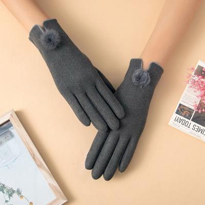 Imitation Rabbit Velvet Women Winter Gloves Windproof Warm Touch Screen Gloves Coldproof Student Gloves