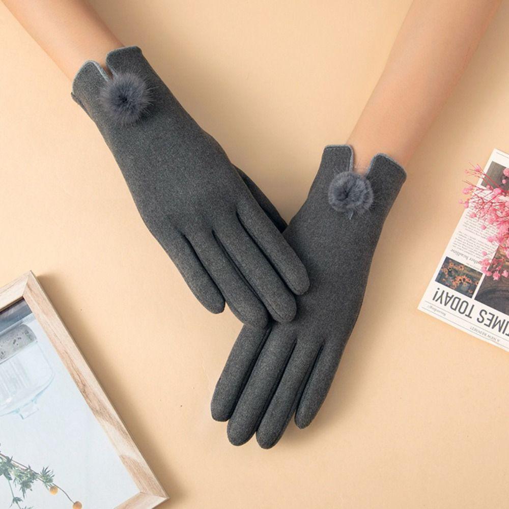 Gants d'hiver en fausse fourrure de lapin pour écran tactile, chauds, pour la conduite, moufles, gants pour nouvel étudiant, cadeau pour filles