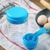 7 Pcs/Set Measuring Cups and Spoons Set Plastic Kitchen Utensils for Baking Coffee Tea with Easy To Read Marks