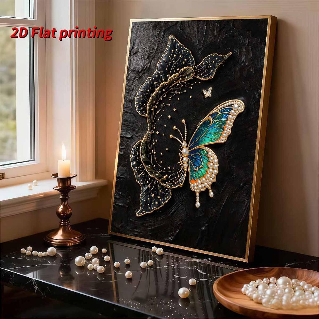 Pearl DIY Butterfly Art Kits 15.7x19.6inch Gem Art Pearl Painting Kits Without Frame for Adults Gift Idea Home Wall Decor