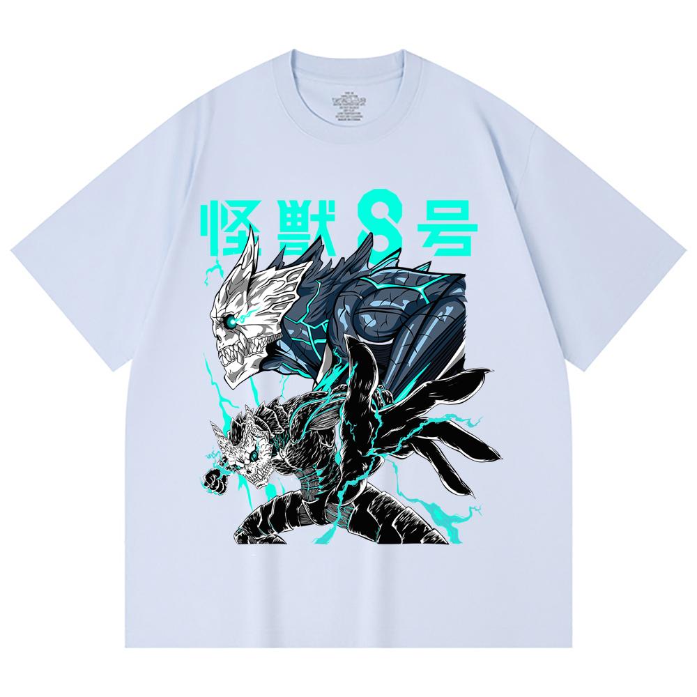 230 Gsm 100% Cotton Kaiju No 8 V4 Print Unisex Heavy Cotton T Shirt