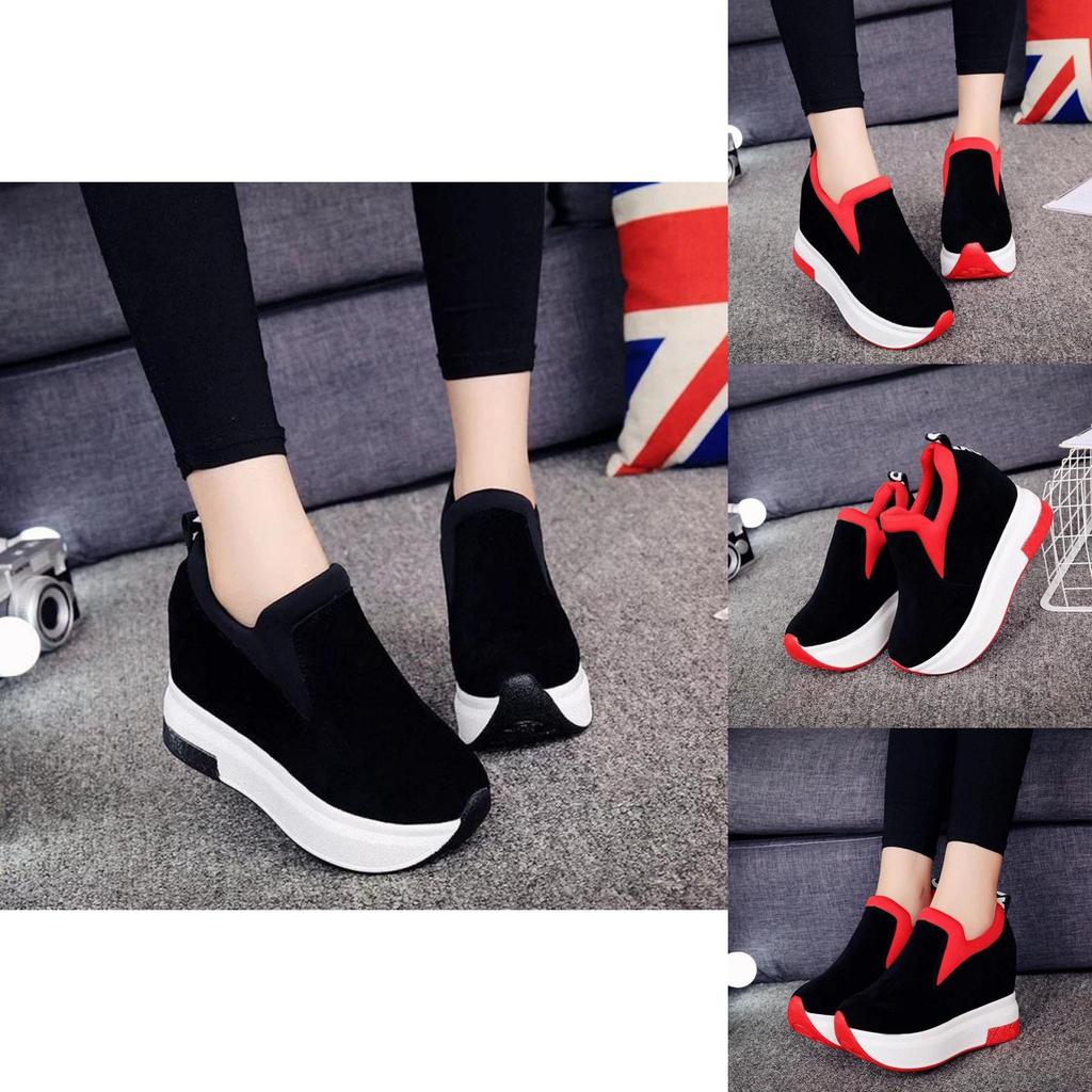 Chic And Casual Comfortable Spring Breathable Loafers For Women With Increased Heels