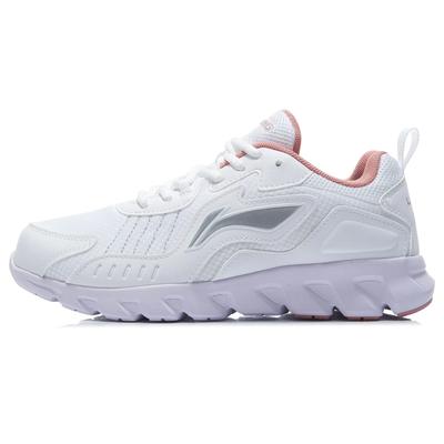 Li Ning Sports Shock Absorption Non-Slip Wear-Resistant Low-Top Running Shoes Women Sneaker White ARHR190-2