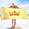 Strandtücher für Erwachsene Kronen-Print Leichtgewichtig Sandfrei Superweich Schnelltrocknend Schwimmtücher für den Schwimmsport Strand Fitnessstudio