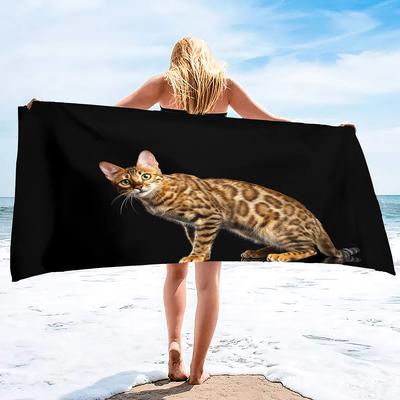Wildlife Animals Beach Towel,Oversized Microfiber Pool Shower Bath Swimming Towel,Soft Thin Quick Dry Sand Free Towel Gift Decor