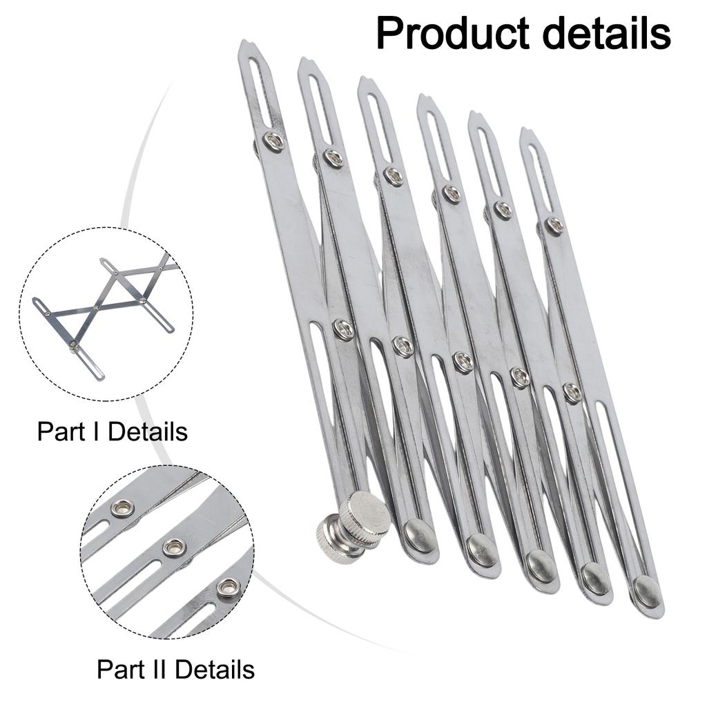 Expandable Aluminum Sewing Gauge for Precise Measurement and Marking in Sewing Crafts Woodworking and Pleating Applications