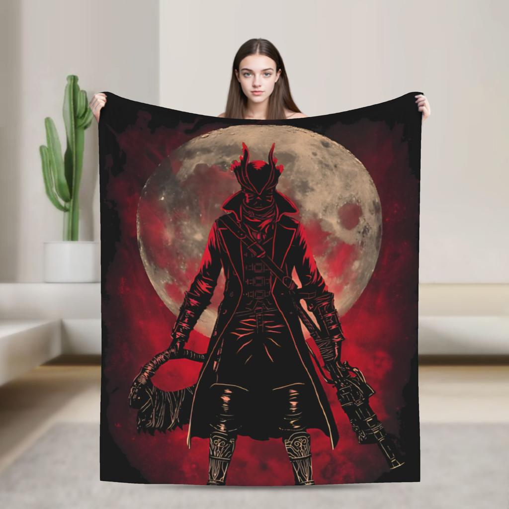 Bloodborne Dark Souls Decke Warm Weich Bedruckte Plüschdecke für Mädchen Jungen Sofa Stuhl Flanell Tagesdecke Bettbezug