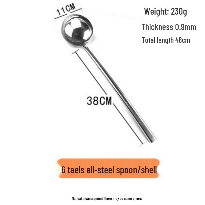 GOWKE Long-Handle Stainless Steel Wok Spatula & Ladle