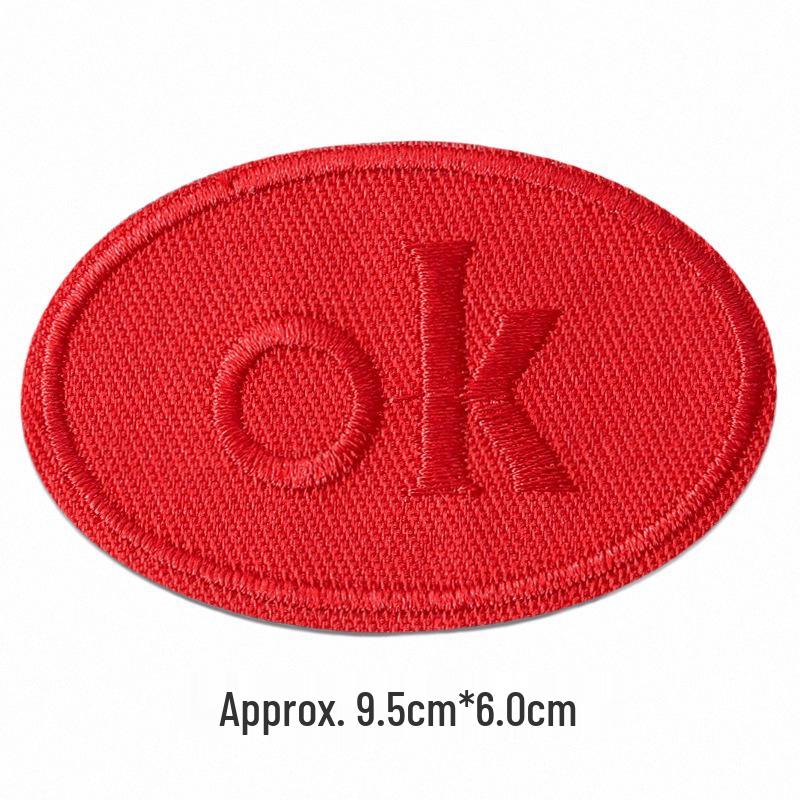 Self-Adhesive Embroidery Cloth Patches for Jackets & DIY Decor - OK Letter Accessory Stickers