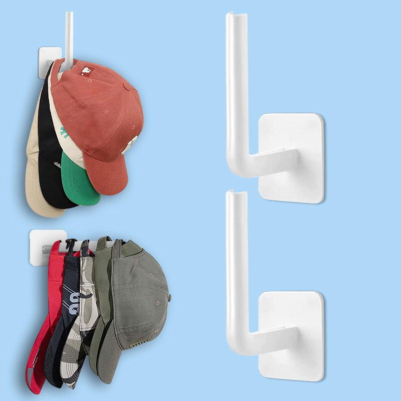 5Pcs Cap Holder Hat Rack For Baseball Caps Adhesive Hat Hooks For Wall Cap Hanger Storage No Drilling Hat Display Organizer