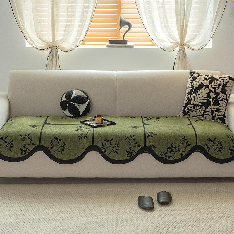 New Modern Simple Sofa Cushion Fixed One-Piece Combination Sofa Seat Cushion Irregular Seat Cushion Cover Cloth Towel
