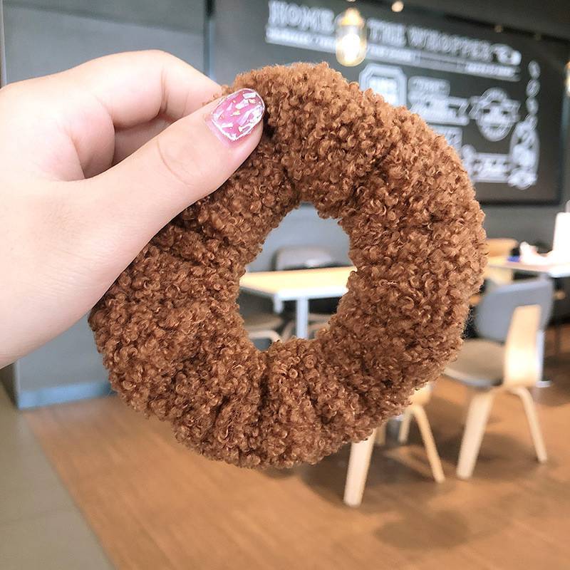 

Заколка для волос, женская теплая резинка для хвоста, эластичная бархатная повязка для волос, пушистая резинка для волос для рукоделия One size коричневый