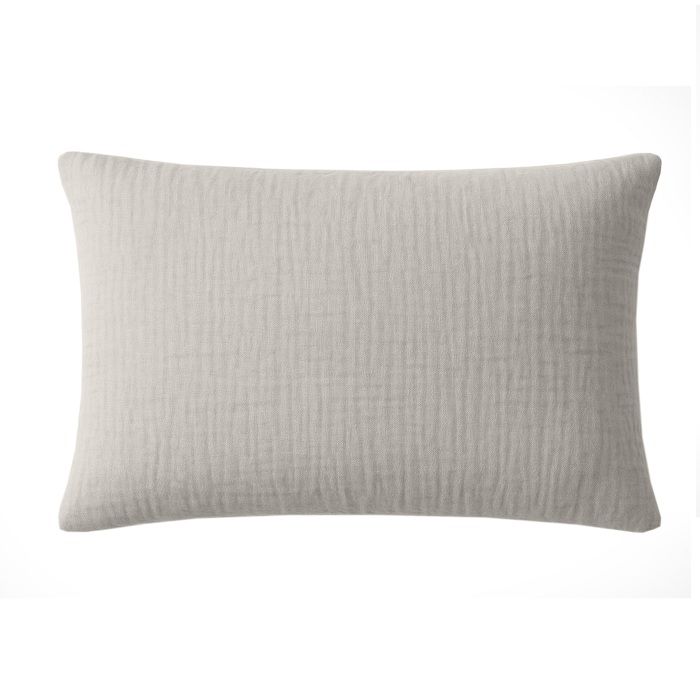 Taie d'oreiller - Douce gris glacier - 50 x 70 cm - 100% gaze de coton - Oeko-Tex®