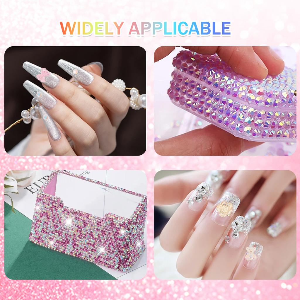 Resin Rhinestones Jelly Nail Rhinestones Resin Flat Back Colorful Glitter Charms Accessories Nail Art Decorations DIY Accessorie