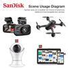SanDisk ულტრა 128GB Micro SD TF ბარათი SDXC U1 A1 150 მბ/წმ-მდე 32GB 64GB 256GB 512GB Micro SD ბარათი SD/TF ფლეშ ბარათი მეხსიერების ბარათი ტელეფონისთვის, კომპიუტერისთვის, პლანშეტისთვის