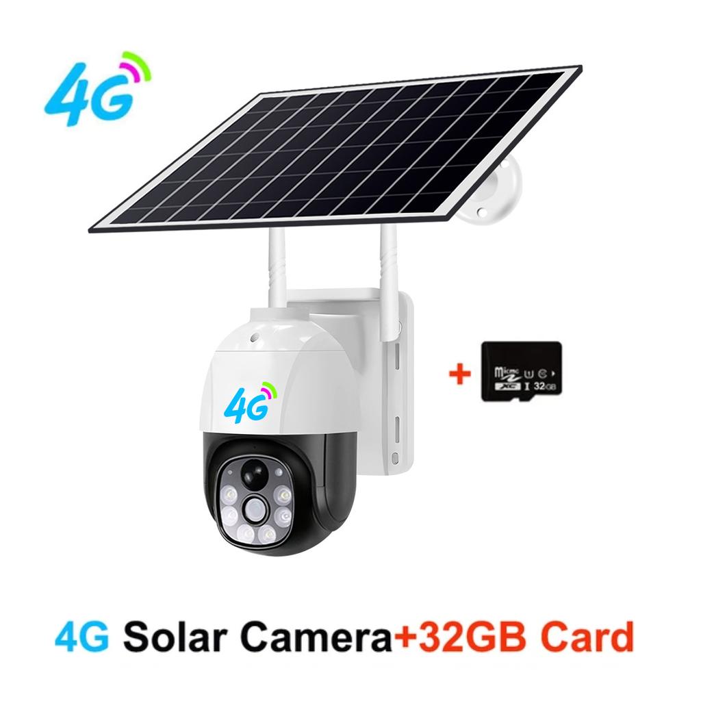 HD Solar Panel Security Camera, 4G/WIFI Security Camera, Smart Wireless Self-powered CCTV Monitor
