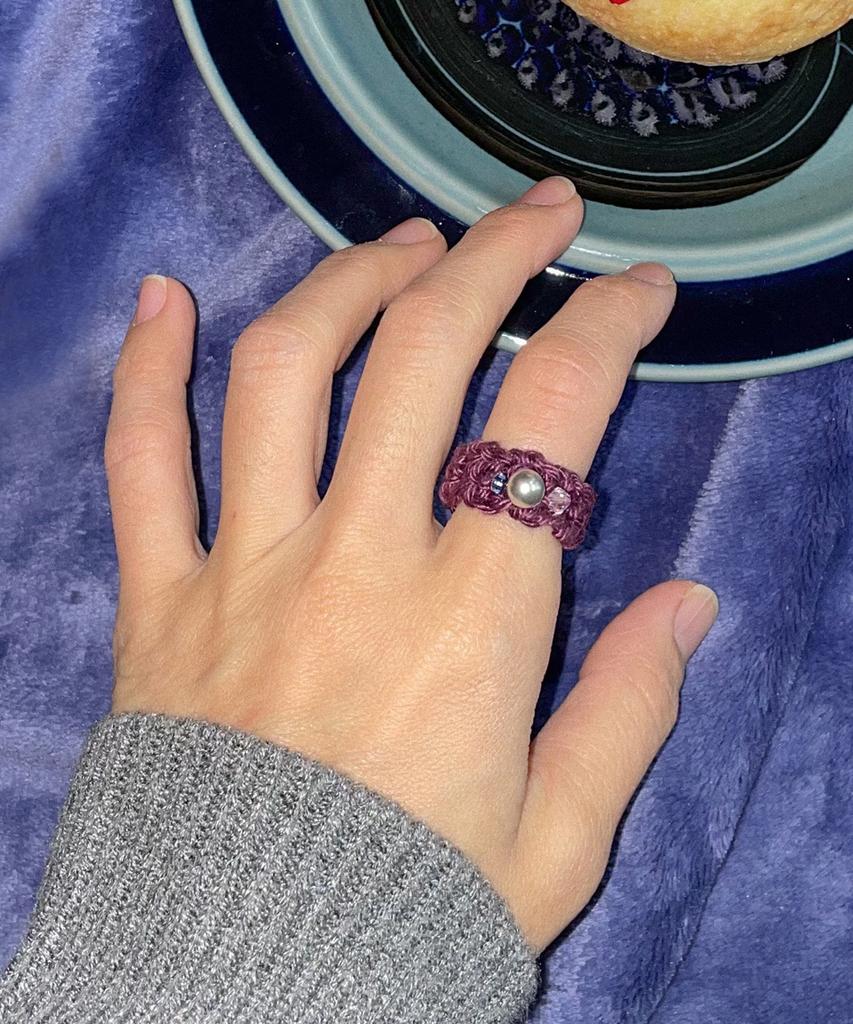 Merrymotive Gem With Knitted Ring (Purple)
