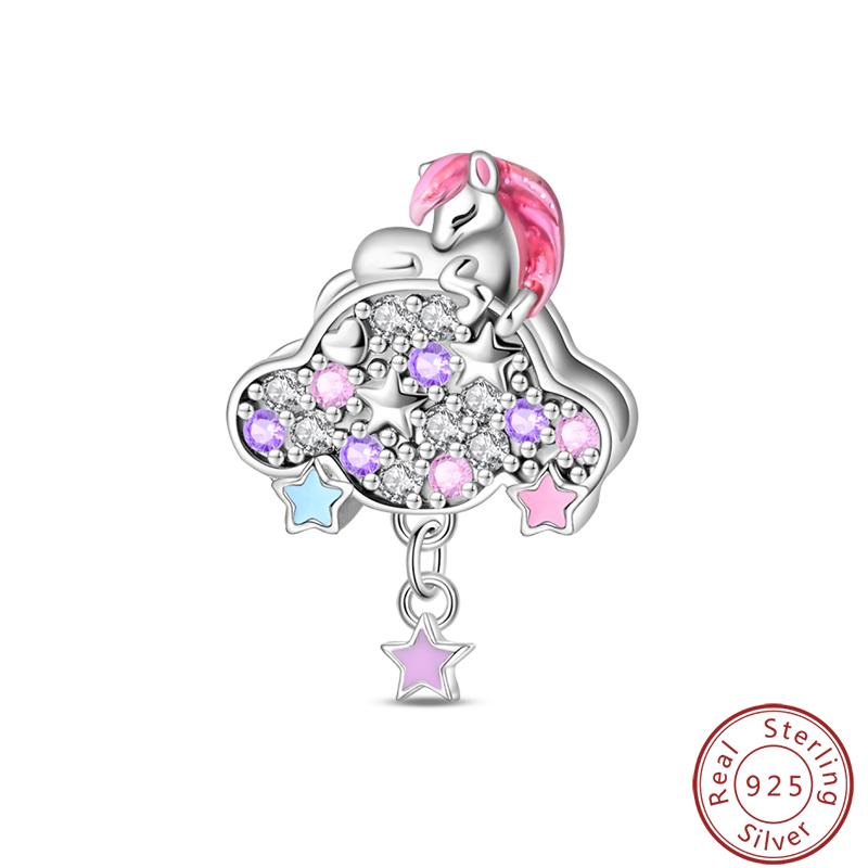 Sweet Copper Princess Dress Rabbit Koala Rainbow Horse Cat Charms Beads 3Mm Diy Fine Jewelry Gifts
