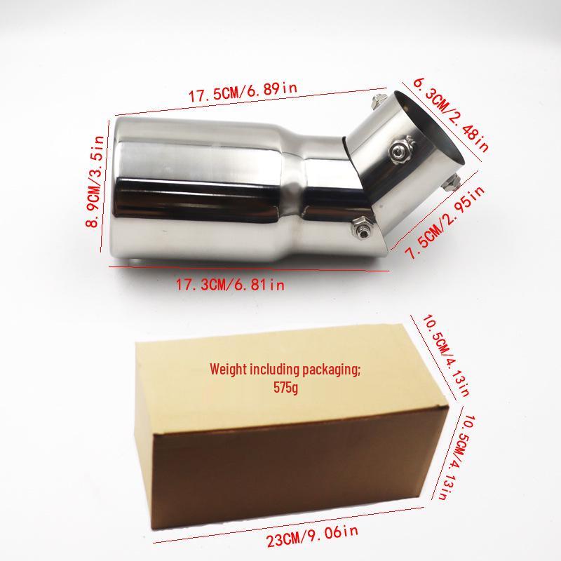 Adjustable 63mm Stainless Steel Exhaust Tailpipe with Elbow
