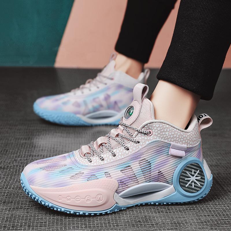 

Мужские удобные дышащие с мягкой подошвой нескользящие женские новые уличные фитнес спортивные модные кроссовки для пары крутые баскетбольные кроссовки 36 розовый