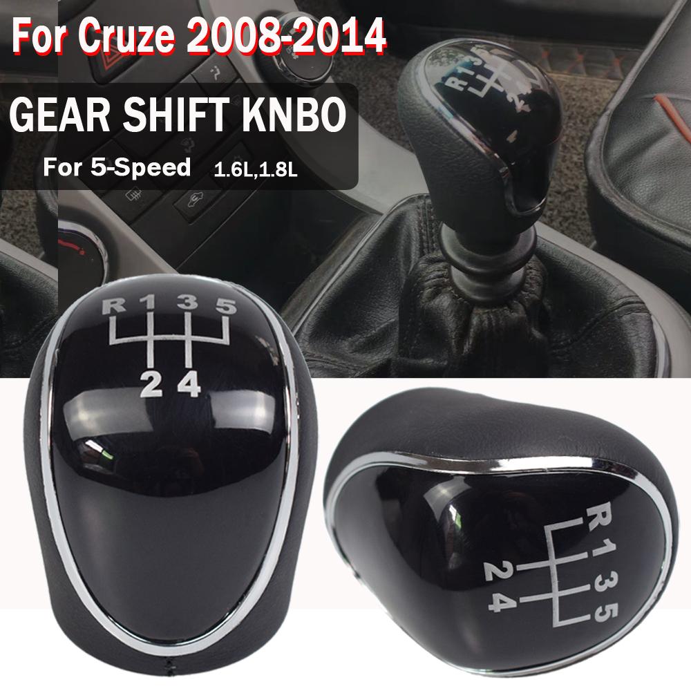 5 Speed Manual Transmission Shift Knob Gear Head For Chevrolet Chevy Cruze 2008-2014 1.6L 1.8L Black ABS