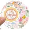 50 Inspirational Sentences Danish Pink Stickers Decorate Suitcase Notebook Waterproof Guitar Not To Be Repeated