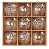 9PCS Transparent PET Christmas Ball Set Featuring Painted Finish and Hanging Loops Suitable for Holiday Decoration