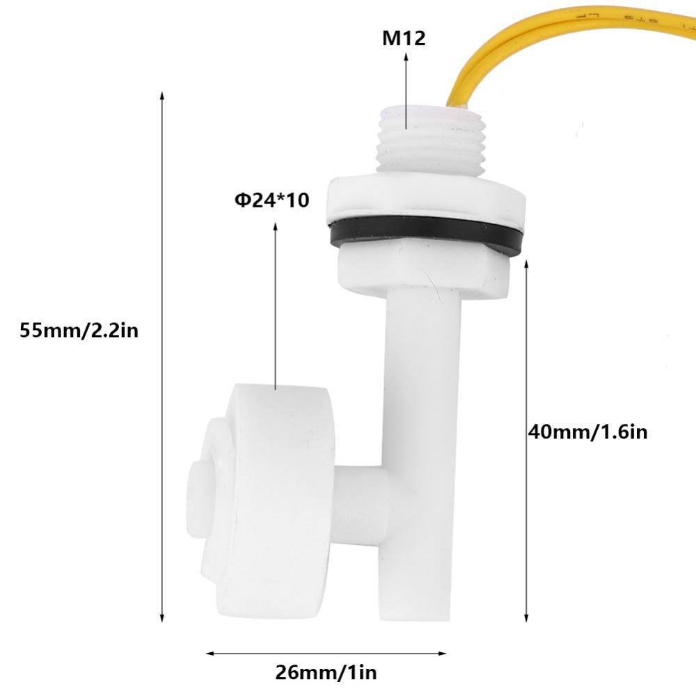 DC220V Water Level Sensor Side-mounted White PP Float Switch High Sensitivity 50W Liquid Level Controller Garden Pond