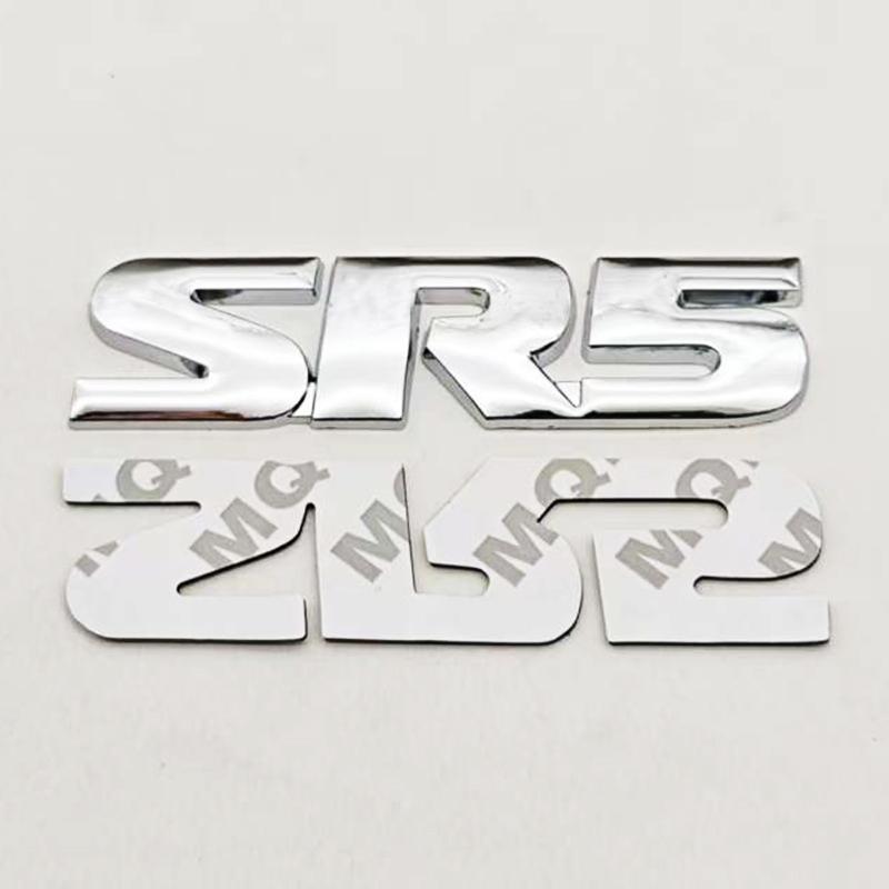 3D Metal Car Letters Logo SR5 Emblem Fender Door Side Badge Sticker For Toyota Tundra Hilux Tacoma 4runner Auto SR5 Acessories