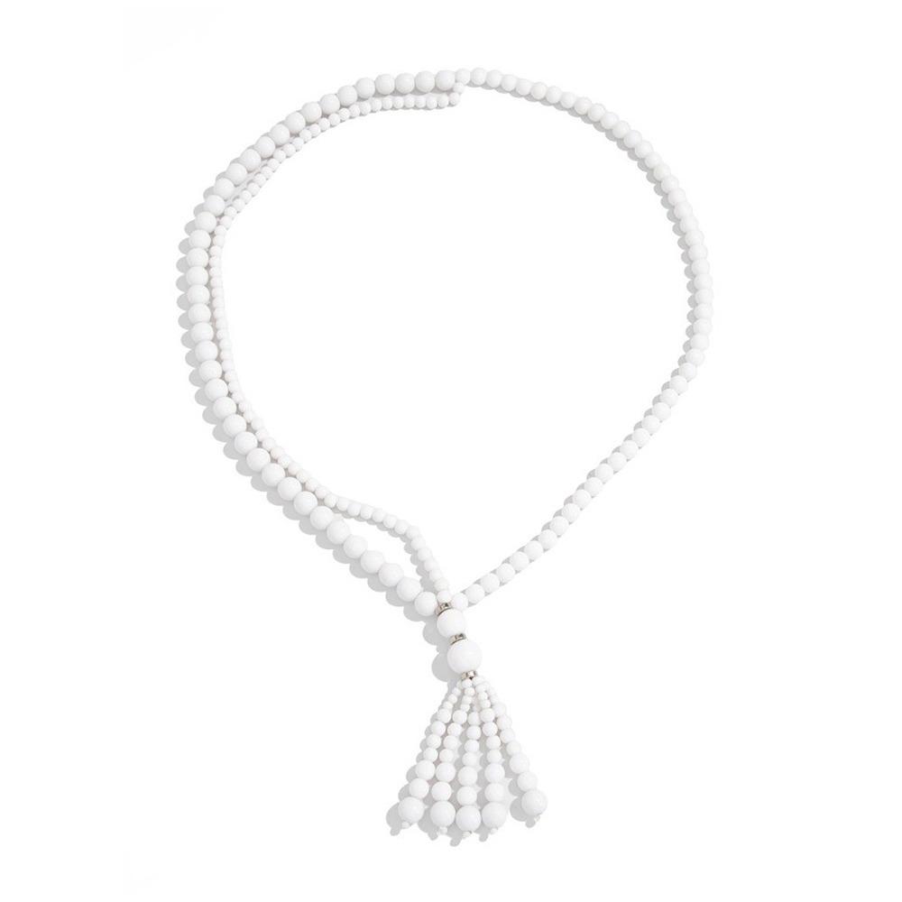 Fringe Sweater Chain Retro Decorative Necklace NEW Long Bead Chain Necklace  Unisex Accessory