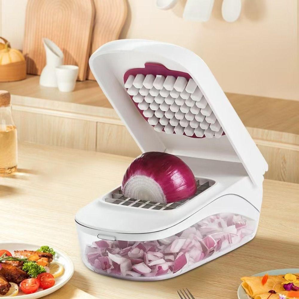 Time Saver Veggie Cutter Stainless Steel Food Slicer Easy To Use Vegetable Dicer  Kitchen Gadgets