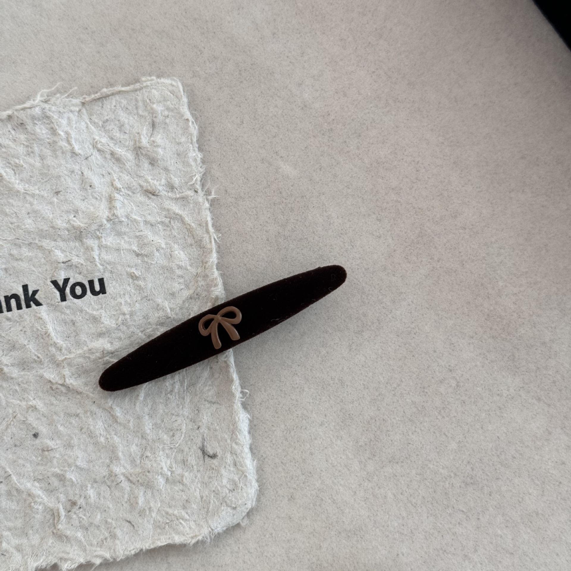 

Сплав Бант Овальный Зажим, Модный и Универсальный, Простой Боковой Зажим, Заколка для Волос, Аксессуар для Волос и Головной Убор кофейный