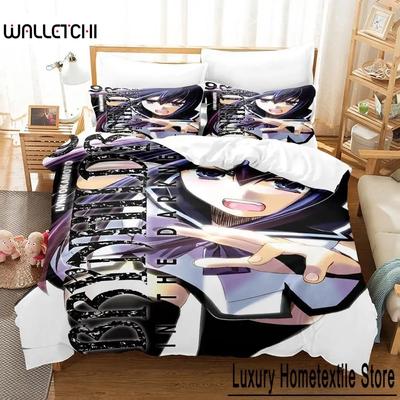 Gokukoku No Brynhildr Bedding Set Single Twin Full Queen King Size Bed Adult Kid Bedroom Duvet Cover Anime Bed Sheet
