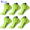 6 Pairs Ankle Socks Men's Mesh Cotton Sports Running Socks Breathable Cushioned Low Cut Thin Socks