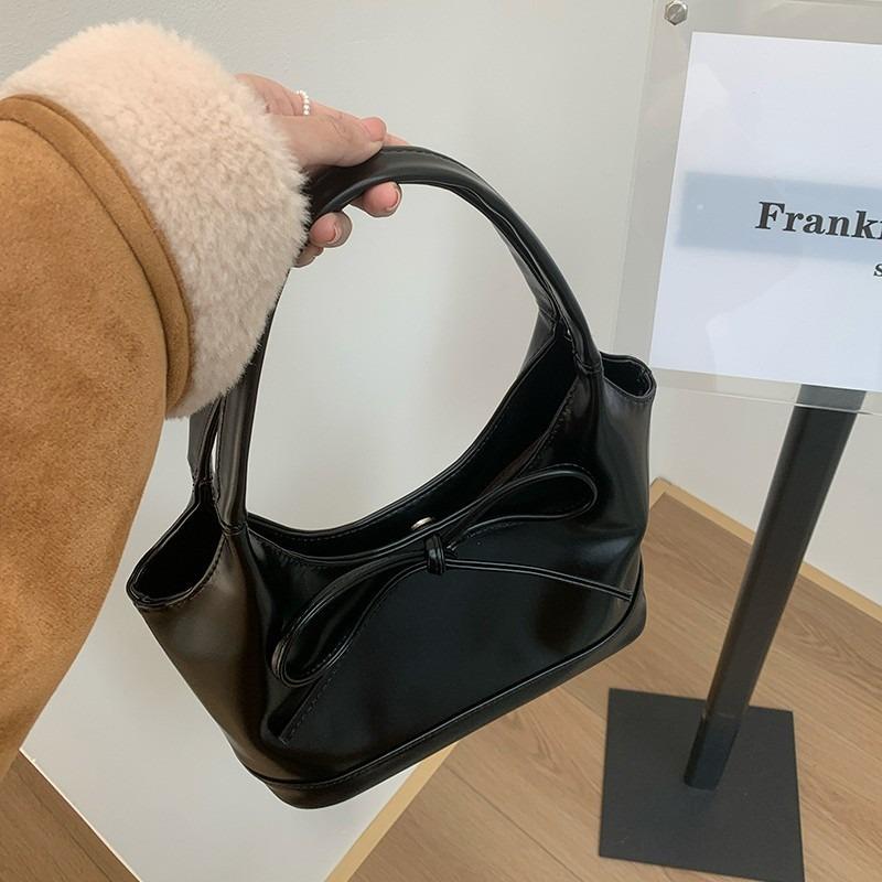 Christmas Vintage Bow Commuter Versatile Tote Bag New Red Women's Autumn and Winter Large Capacity Shoulder Underarm Bag