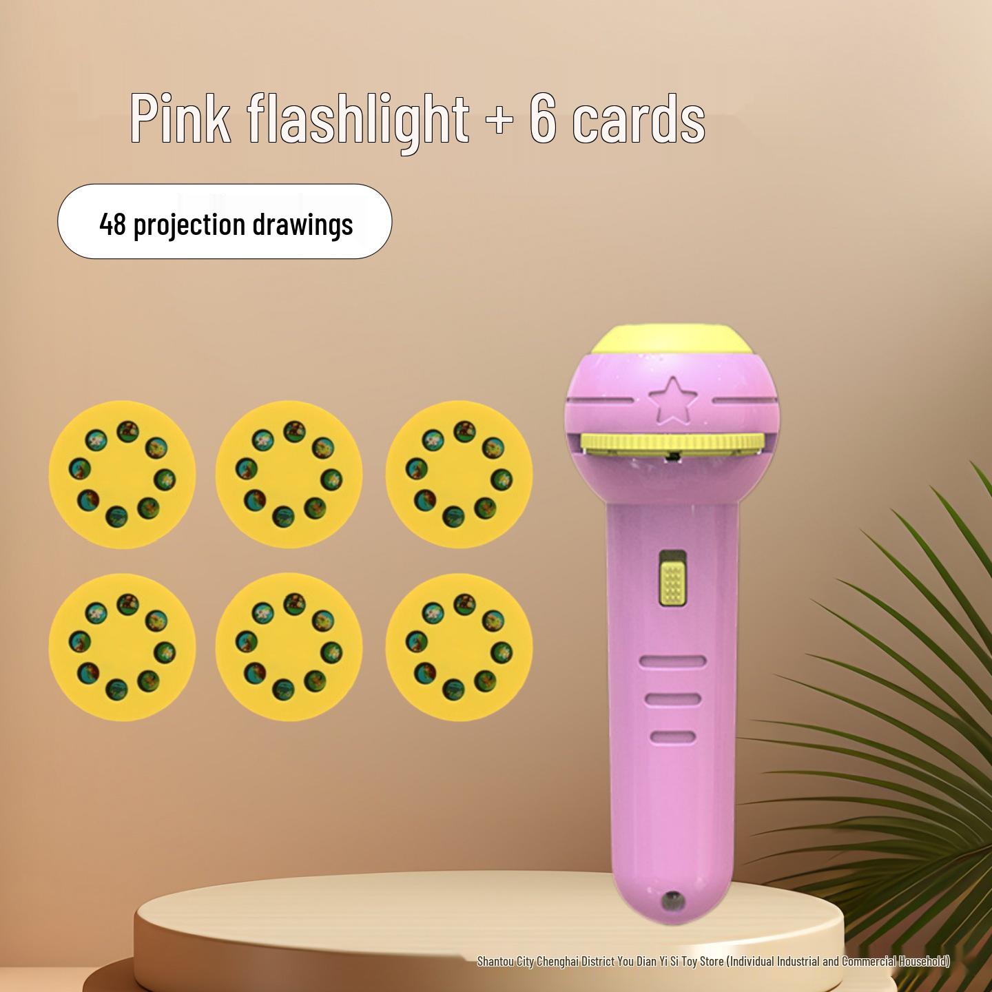 Animal Projection Flashlight: Early Education Cartoon Projector for Kids