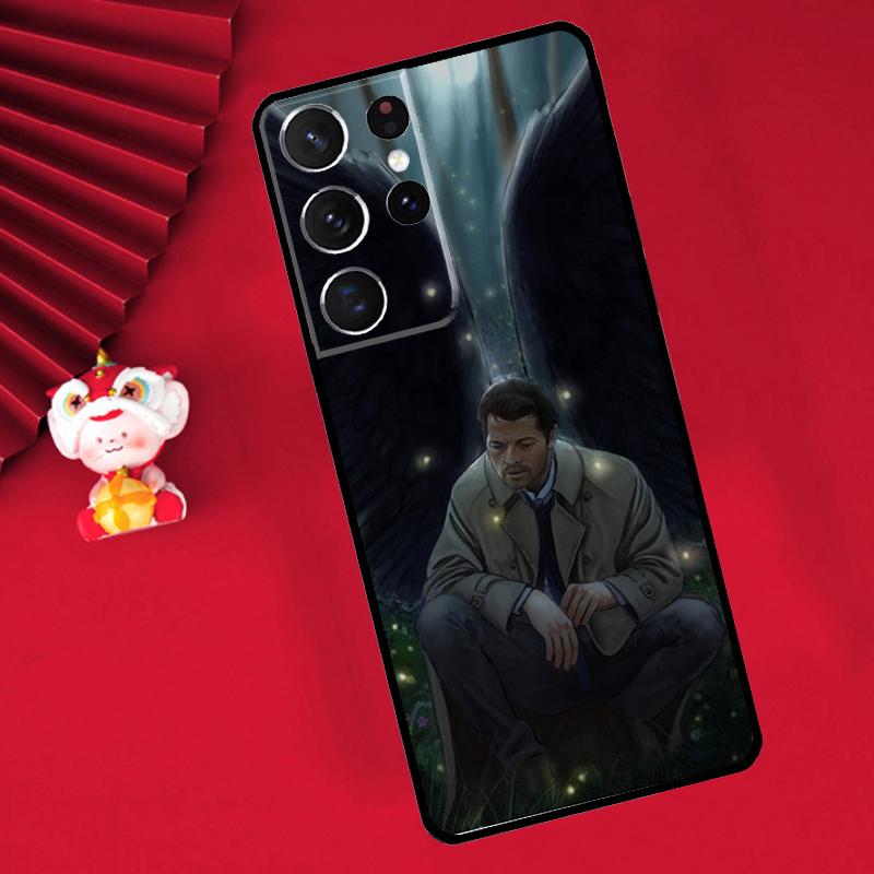 Angel Castiel Supernatural Hülle für Samsung Galaxy S26 S25 S24 Ultra S21 S20 S22 S23 Ultra S10 Plus S25 FE