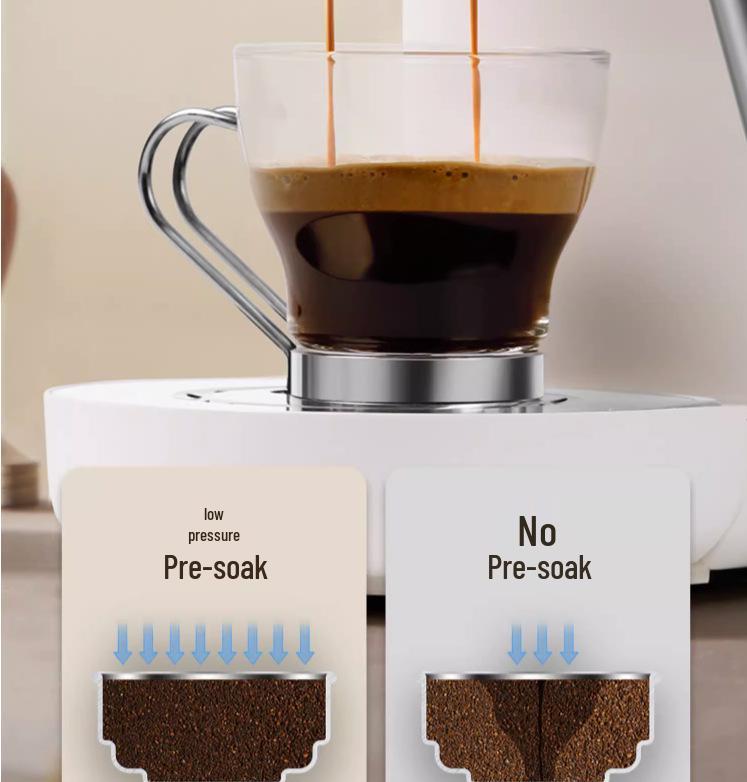 110V US Plug Semi-Automatic Espresso Machine with Milk Frother & Grinder