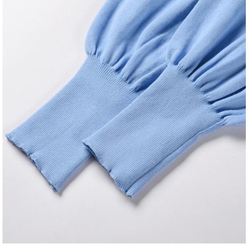 Autumn Winter Solid Color Short Knitted Dress Women Casual O-neck Full Sleeve Slim Sheath High Waist Black Blue Pink Red S-XXL