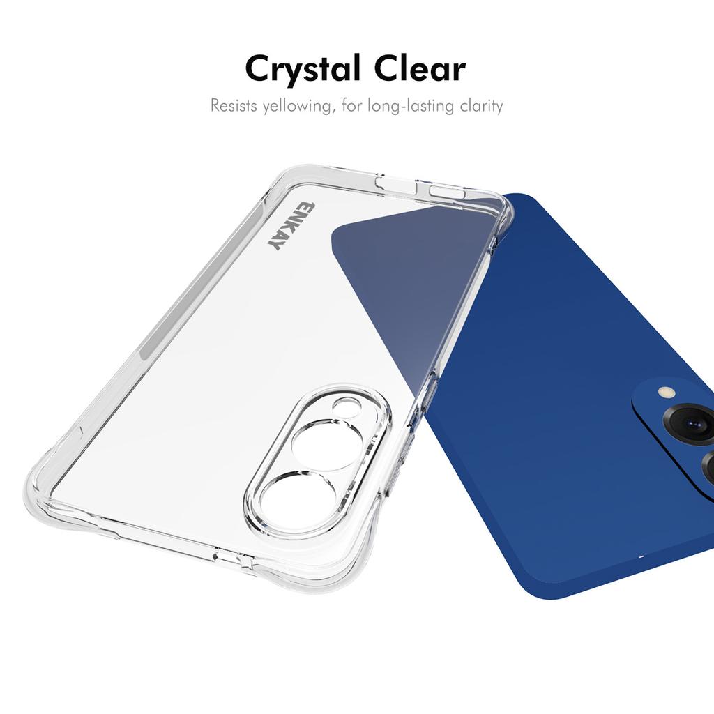 For Samsung Galaxy S25 Edge Clear Phone Case ENKAY HAT PRINCE Shockproof Anti-slip TPU Cover