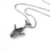 RUI RUI YU Charm Blue Whale Jumping Pendant Necklace Fashionable Men and Women Simple Necklace Sweater Chain Accessories Jewelry