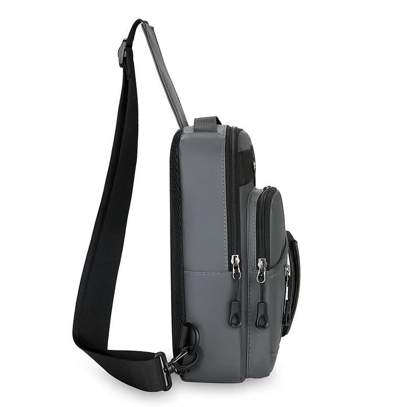 Men's Outdoor Chest Bag - Stylish Nylon Crossbody Bag  Casual Multi-Functional Sports Sling Bag