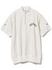 Beams Golf Men's S/S Sweatshirt (Special Order) Reverse Weave® Half-Zip Pullover, Oatmeal, Size L, 82030198411