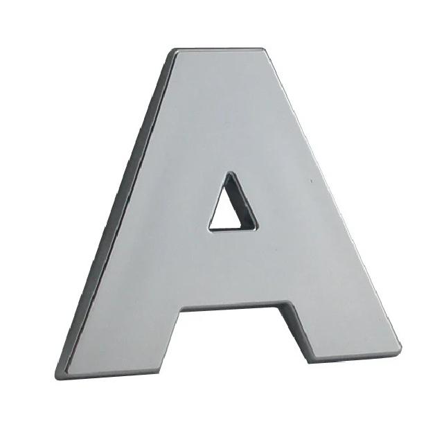 DIY 50mm high big plastic 3d chrome letters self adhesive Alphabet car stickers auto sign Car accessories Decoration