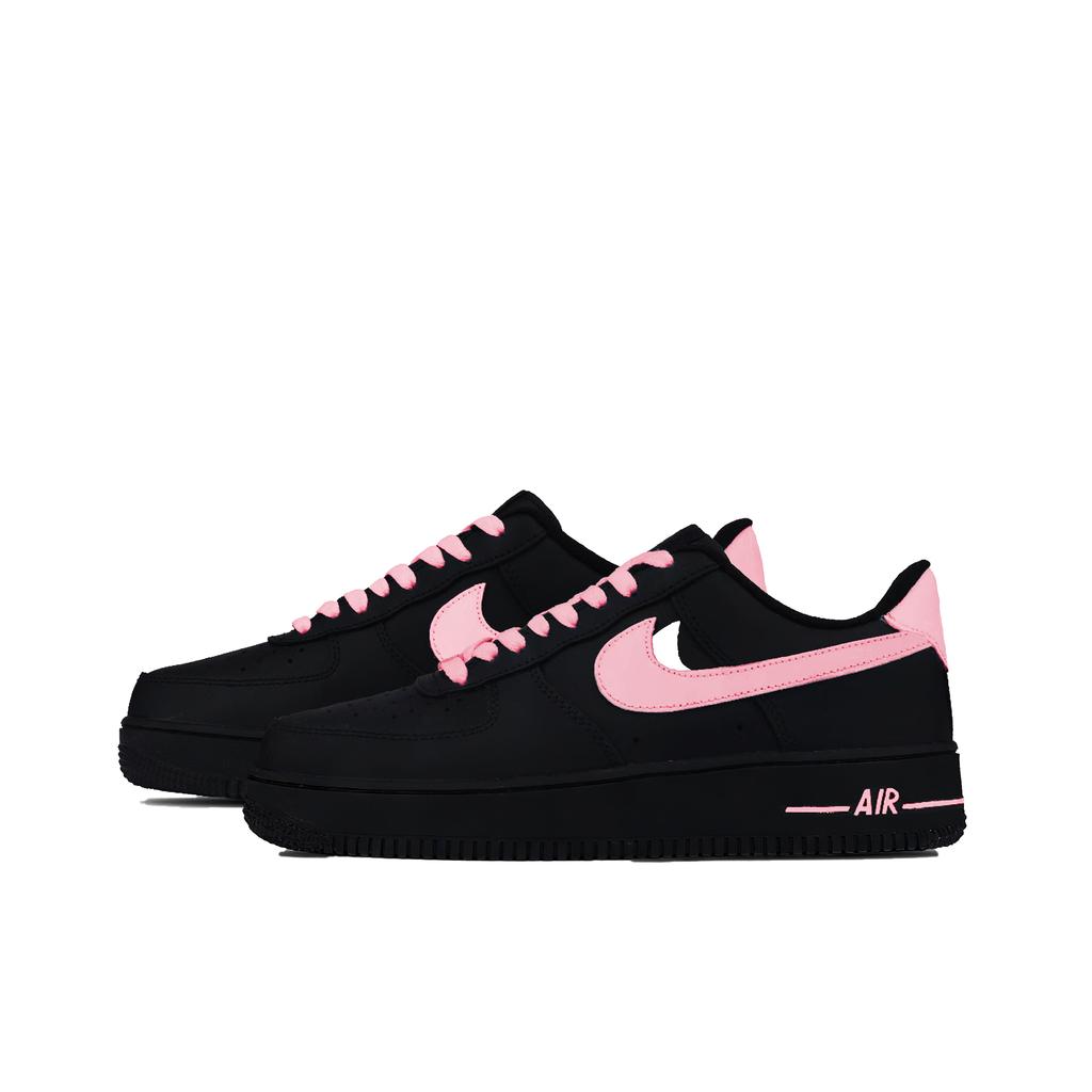 Nike Air Force 1 Pink White Love Abrasion Resistant Low top Skateboard Shoes Unisex Black White Pink CW2288-001(Team633-)