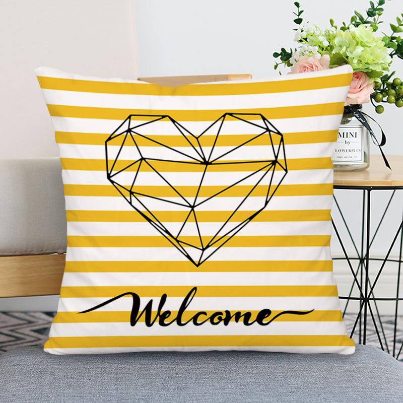 Cotton And Linen Pillow Case Sofa Car Waist Pillow Do-It-Yourself Pillow Case No Pillow Core Premium Durable Aa Peach Skin Velvet 45 * 45