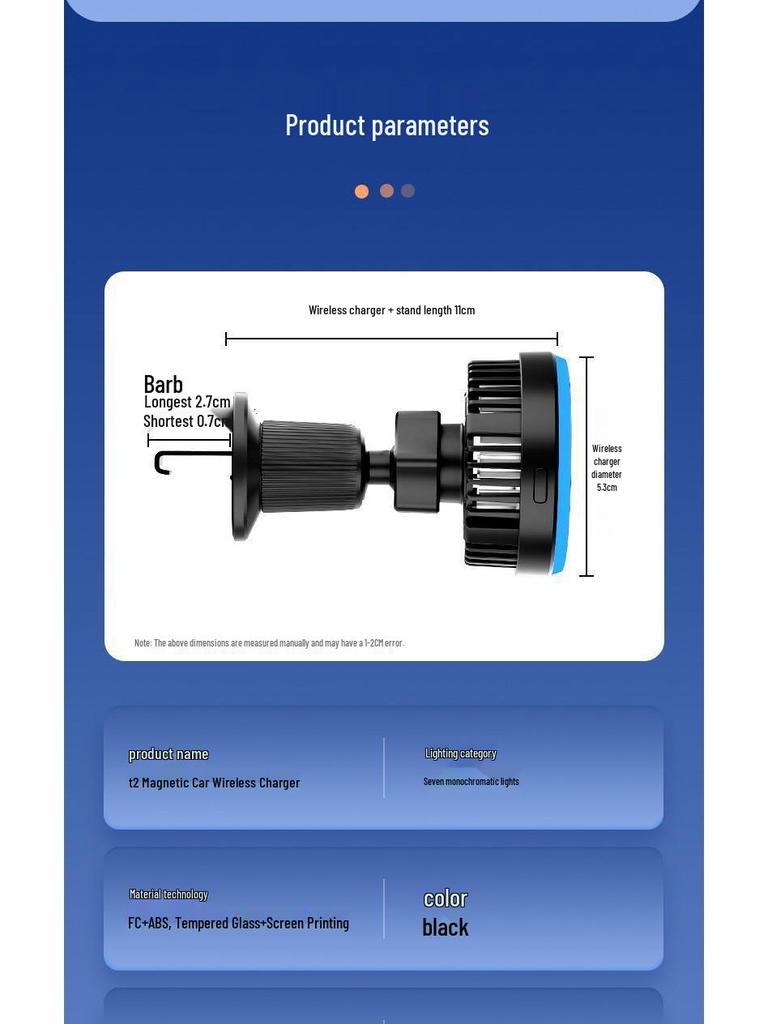 Magnetic Car Phone Holder with Wireless Charging & Cooling for Apple 15 MagSafe